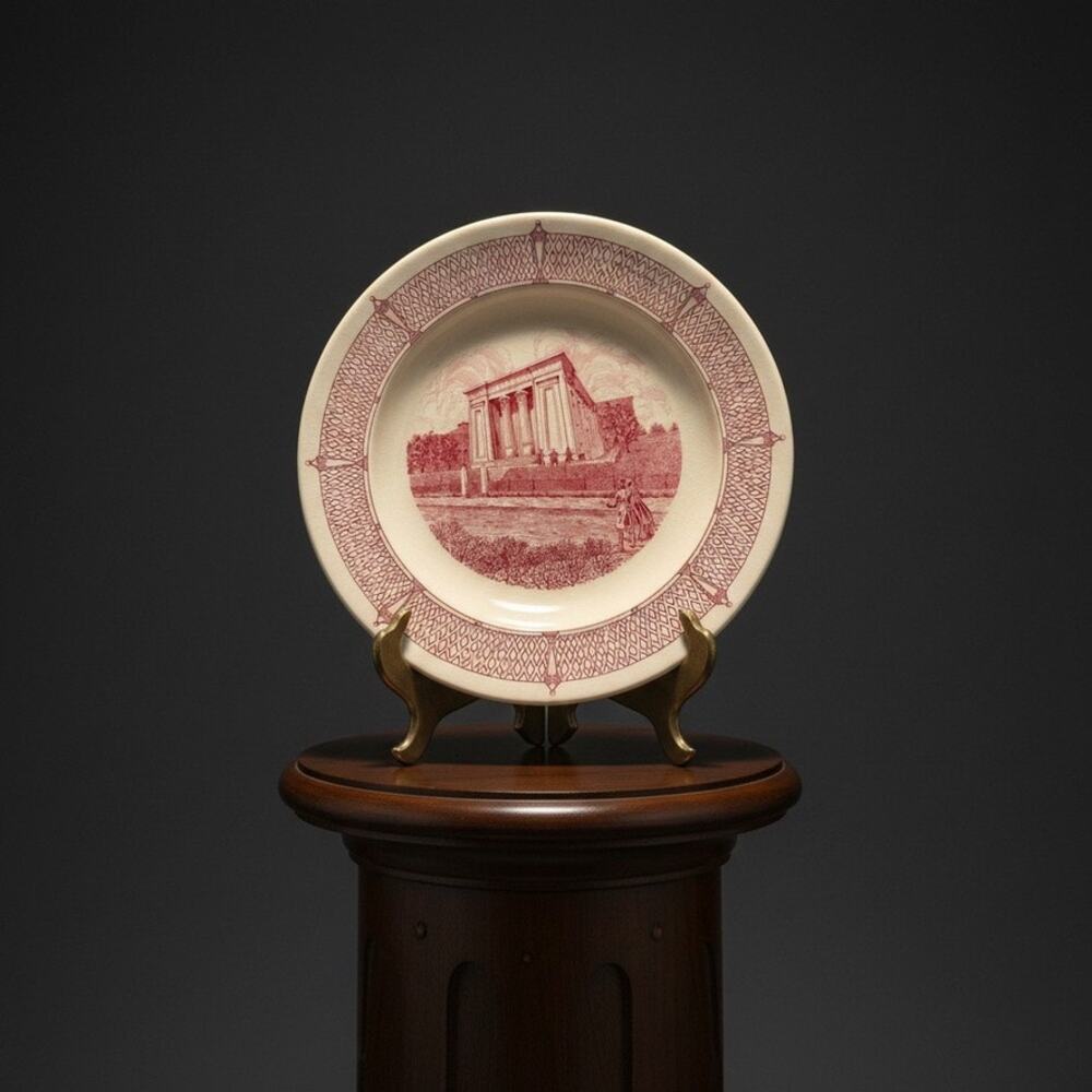 Wedgwood Etruria Egyptian Building-Medical College Virginia Plate-Centennial